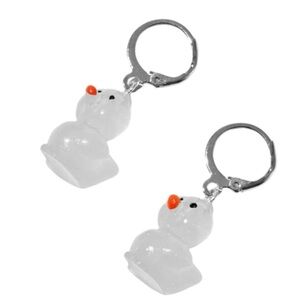 Glow in the Dark Rubber Duck Hoop Earrings